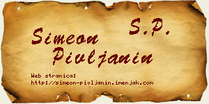 Simeon Pivljanin vizit kartica